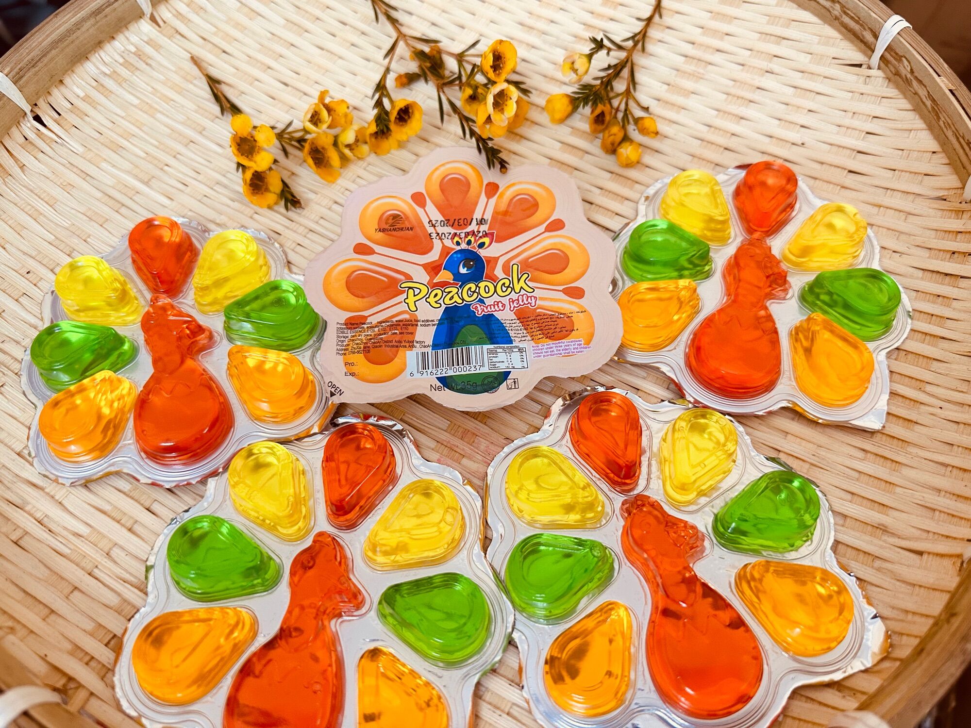 Thạch trái cây con công tuổi thơ ( cái)