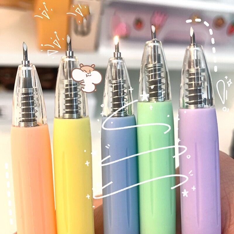 Dao cắt khắc sticker washi dạng bút bấm Diy