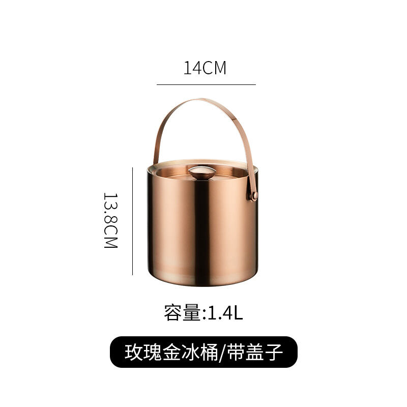 Xô Đá 3l Inox Có Tay Cầm Cho Thanh Ktv Cách Nhiệt 2 Lớp Sáng Tạo Rượu Vang Đỏ Xô Đá Bia Xô Đá