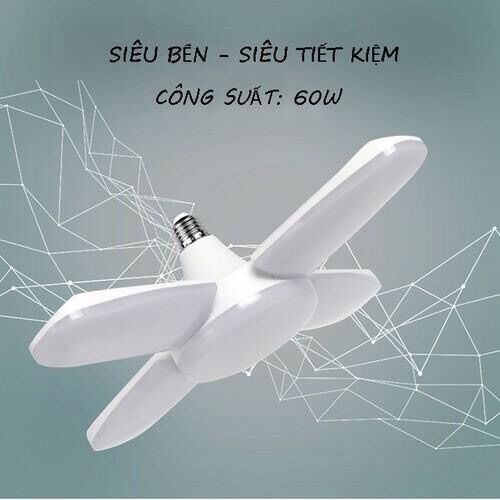 Combo 2 bóng đèn led 4 cánh 60W