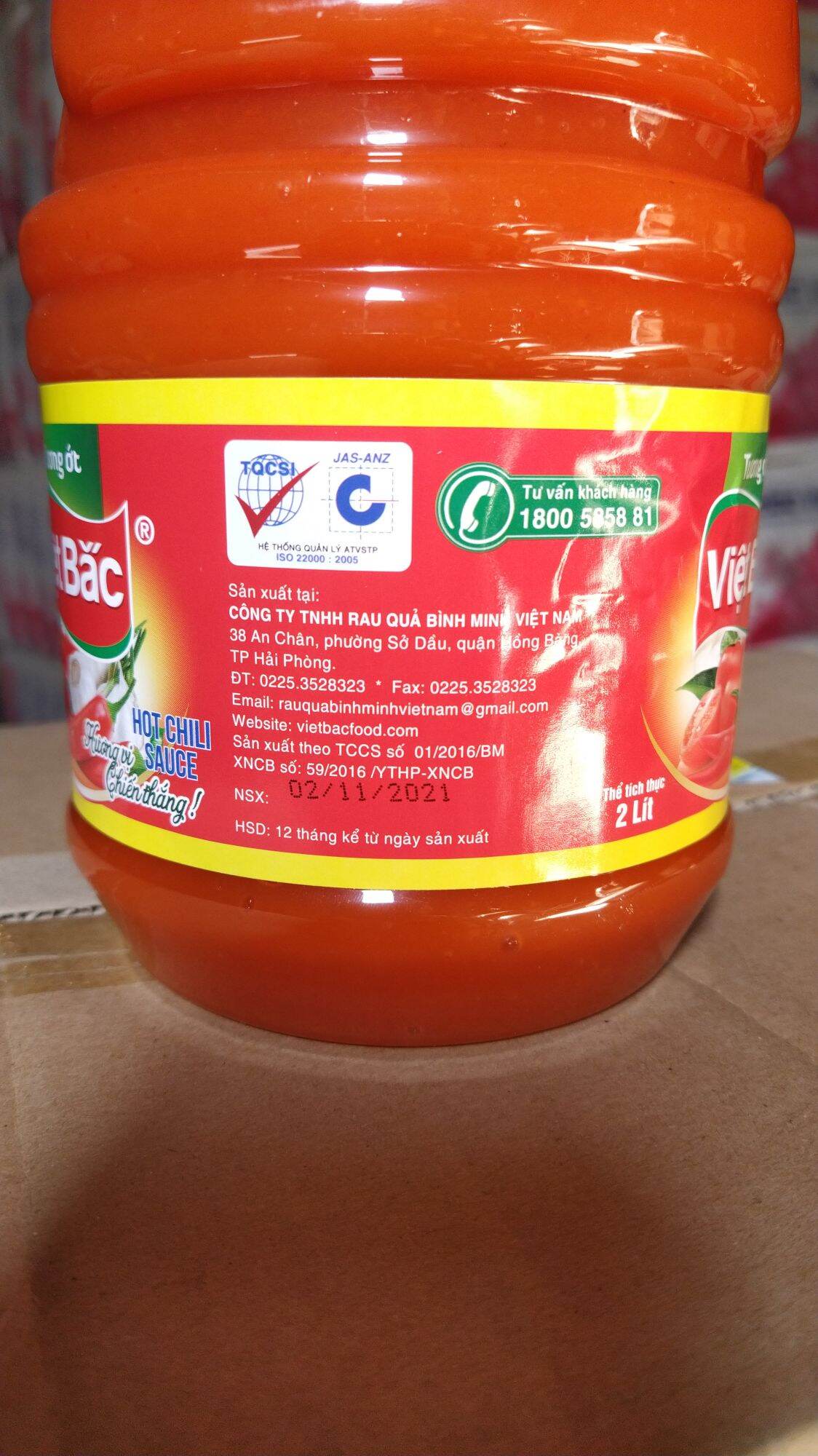 Tương ớt Việt Bắc 2L