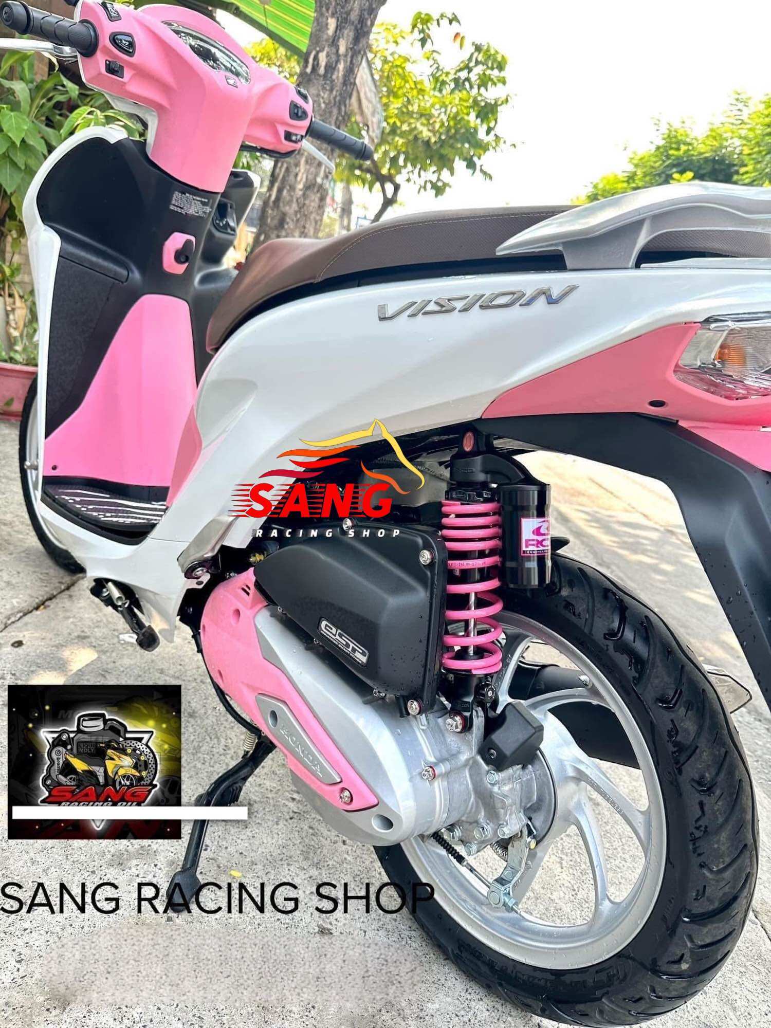 Phuộc RCB MB2 PLUS  ( có núm Tăng Chỉnh) Hồng Cute Chính Hãng cho Vario/Click/Vision...