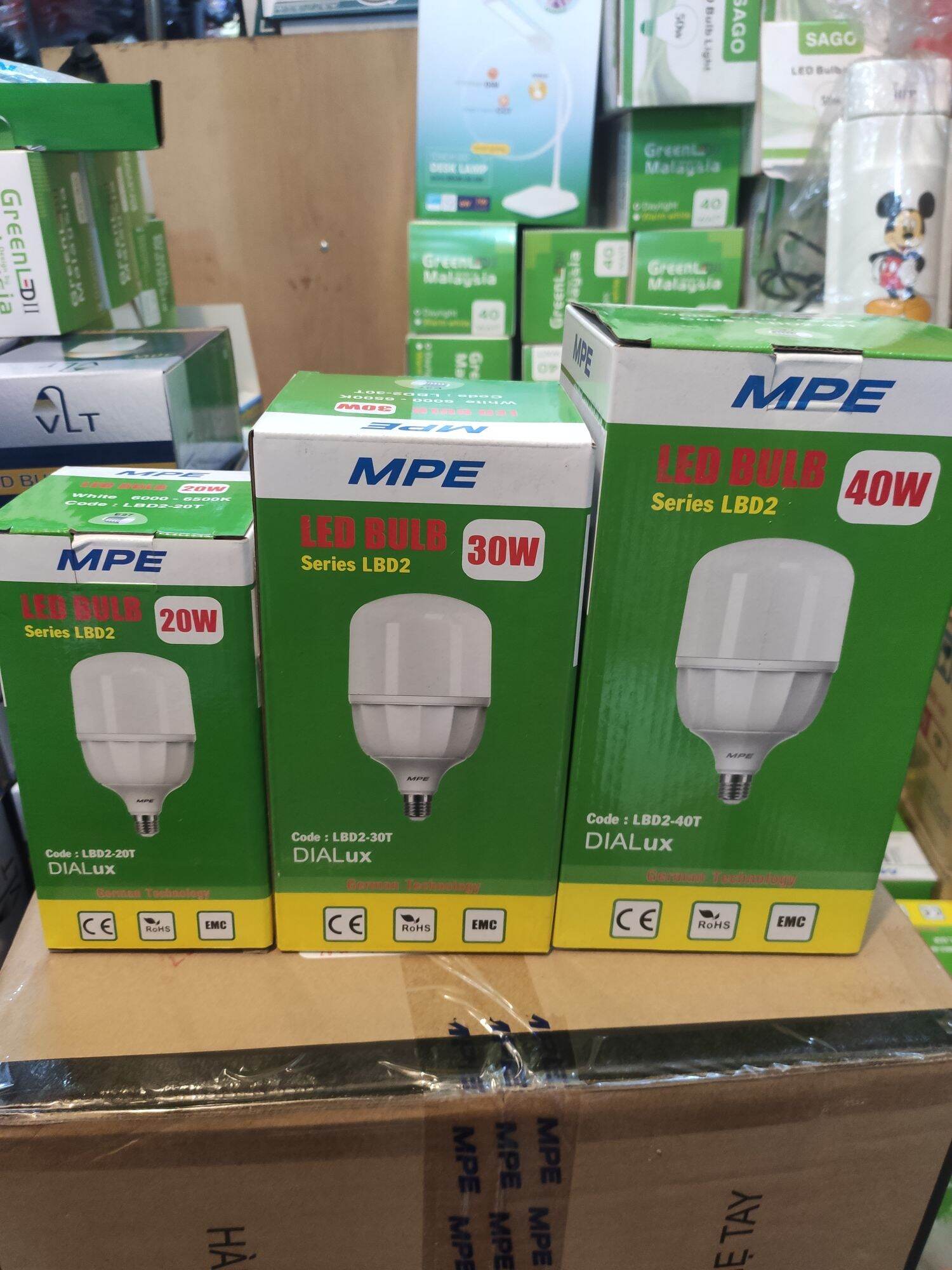 Bóng trụ mpe 20w 30w 40w 50w