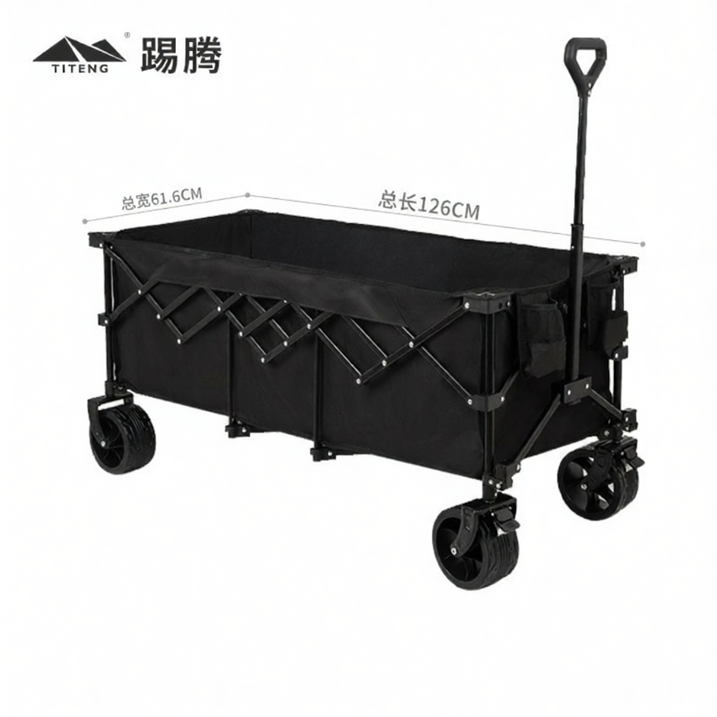 Foldable Camping Wagon Collapsible Child Reclining Cart - 4