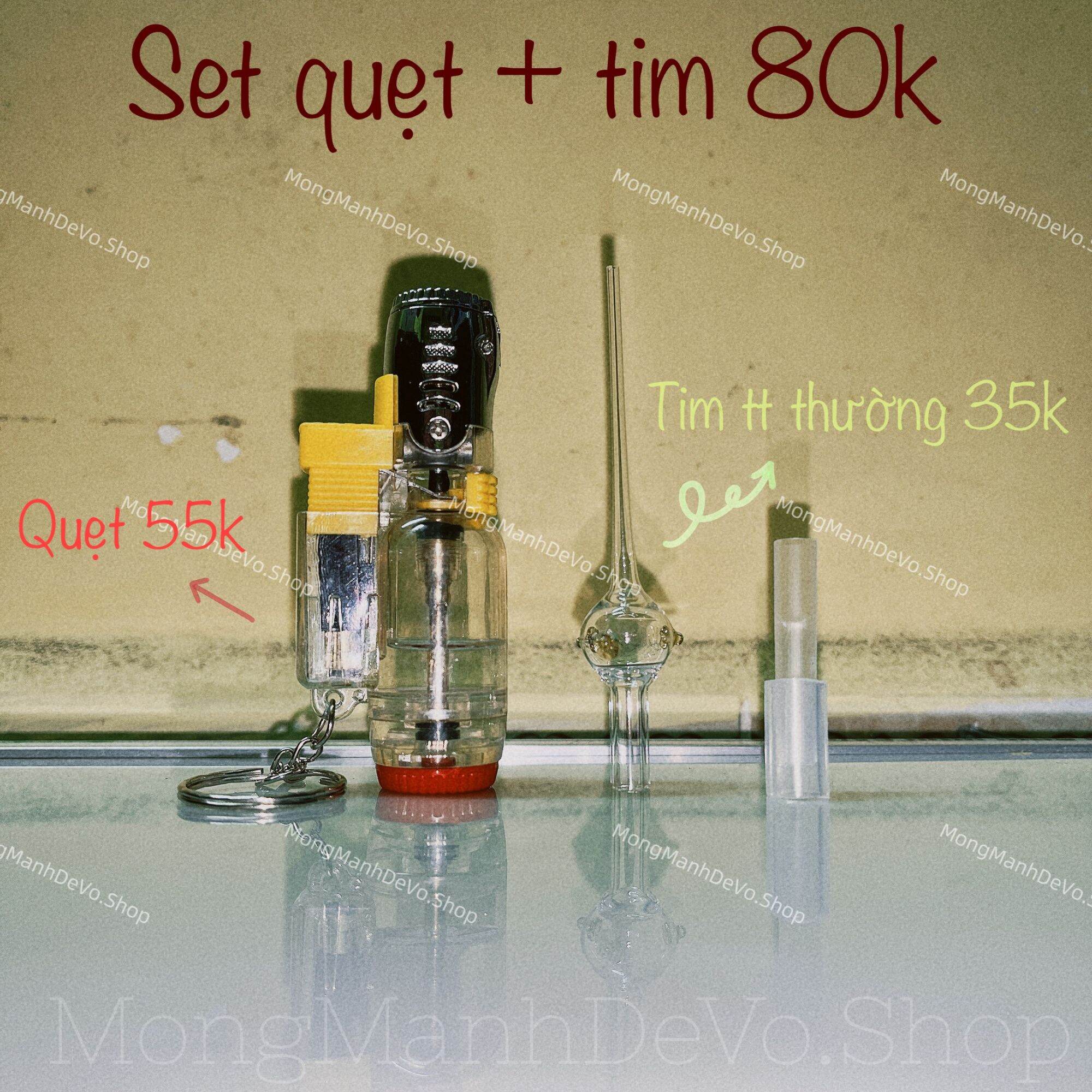1 Set Đít Đỏ Kèm Tim Thủy Tinh