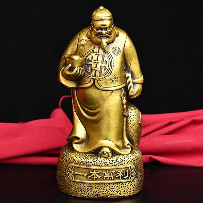 Tượng ông quản gia quản tài thẩm vạn tam đồng thau phong thuỷ