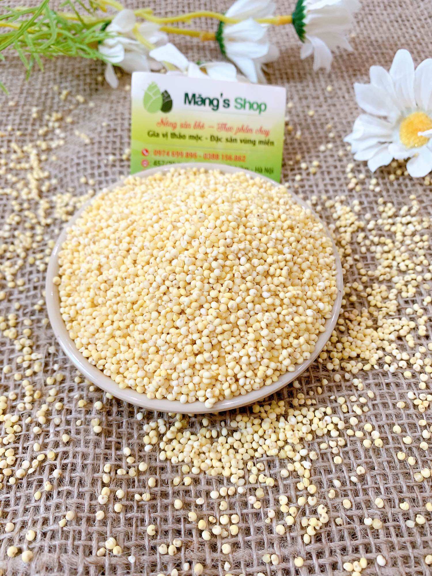 Kê nếp vàng loại 1 thơm dẻo (1kg Hút chân không)