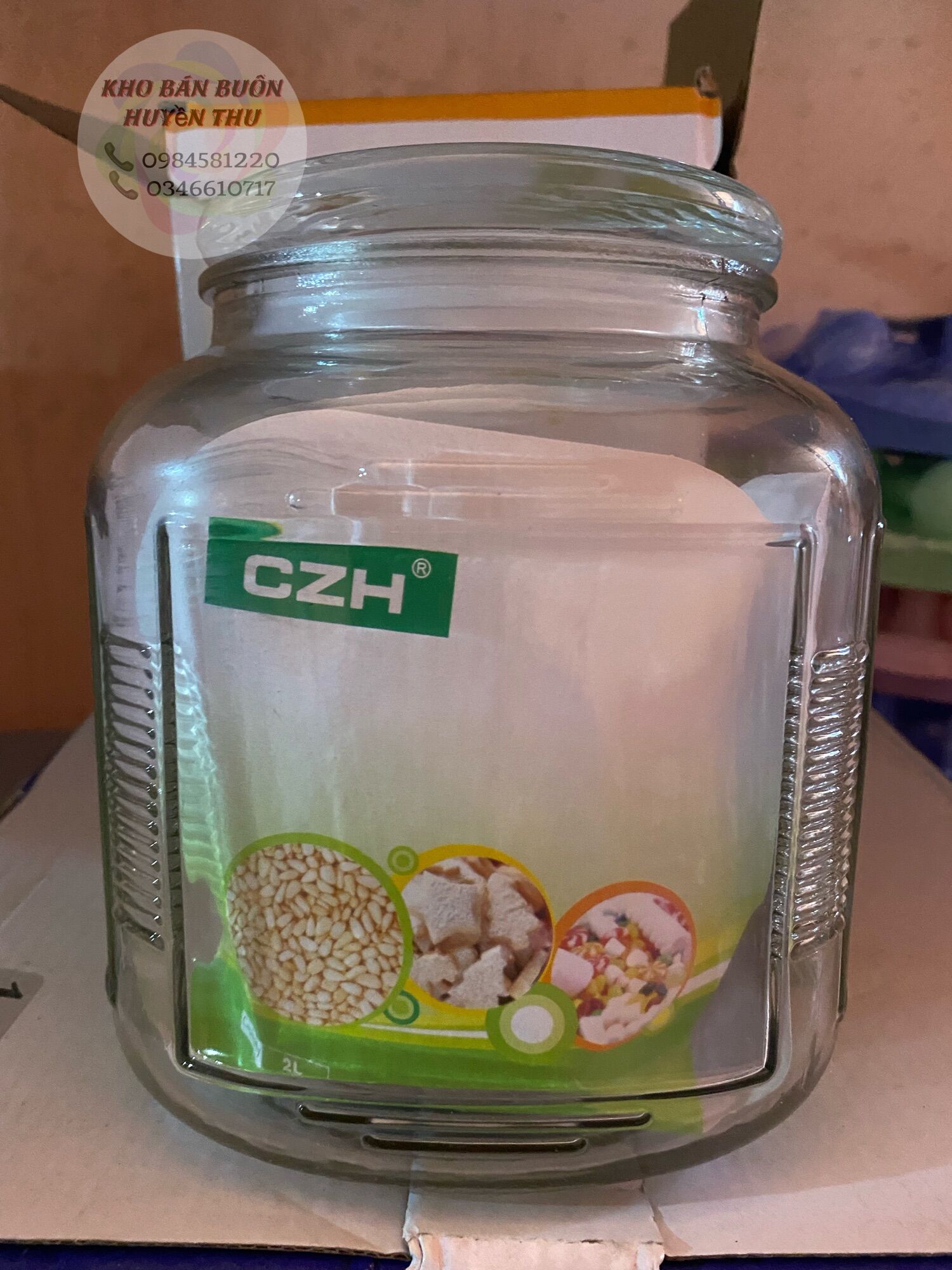 Hũ thuỷ tinh nắp kín 2L