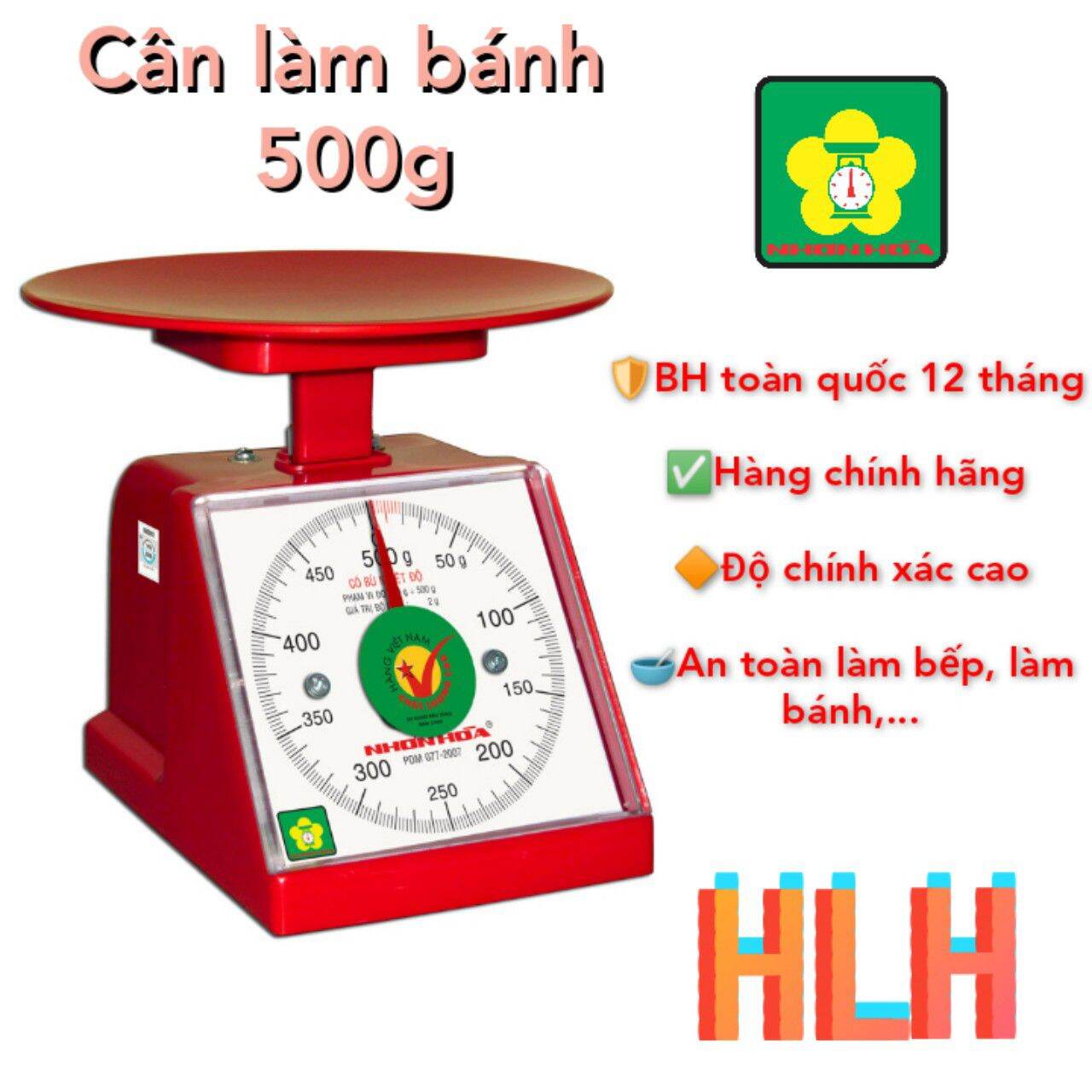 Cân làm bếp Nhơn Hoà 500g - cân làm bánh đồng hồ lò xo