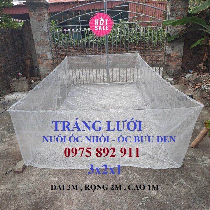 Vèo tráng lưới nuôi ốc nhồi 3x2x1 , 4x2x1 , 5x2x1