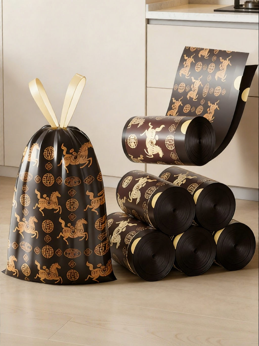 YERBABY | Drawstring Closure Thick Home and Commercial Garbage Bags Large Giá  93,000 Đồng*Miễn phí vận chuyển