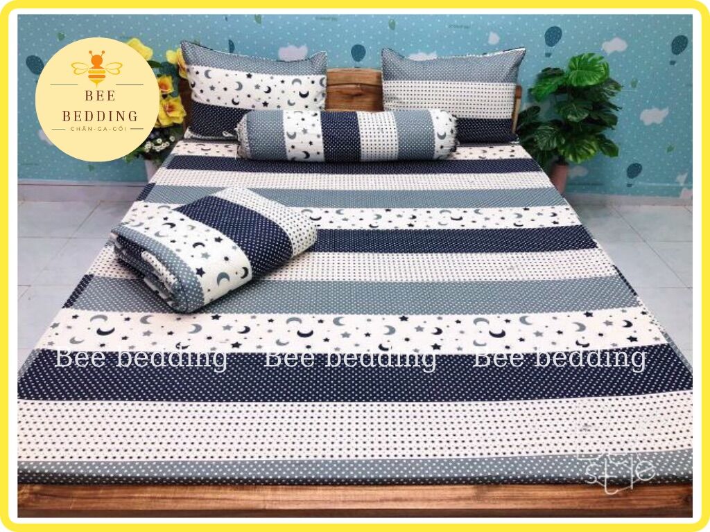 Ga lẻ 1m6x2m Cotton Thắng Lợi chuẩn logo (không áo gối, dùng cho nệm cao từ 3-15cm)