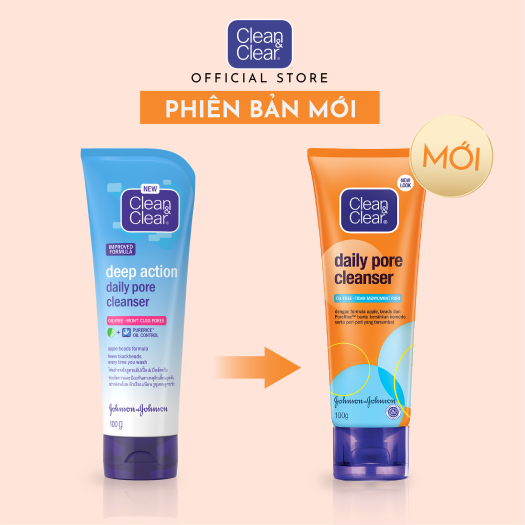 [Mẫu mới]Sữa rửa mặt Clean Clear có hạt massage 100g
