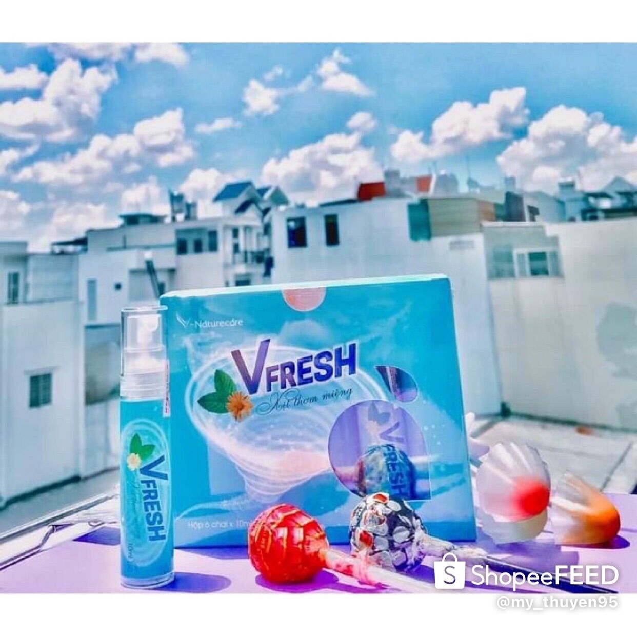 Xịt thơm miệng tươi mát thơm tho Vfresh 10ml
