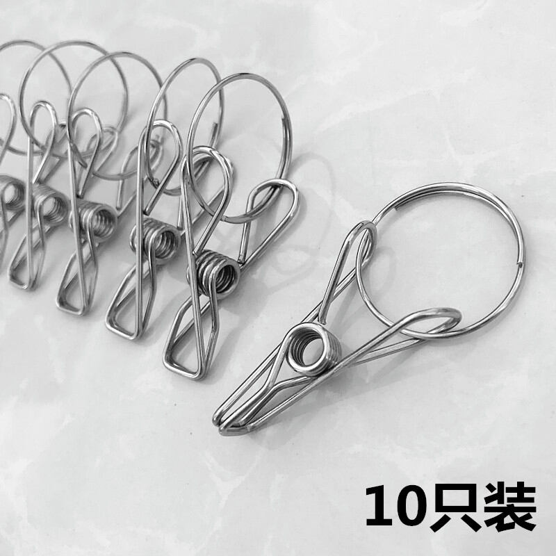 Kẹp nhỏ có móc treo phơi tất inox kẹp thép kiểu treo móc phơi quần áo kiểu nhật nhật bản