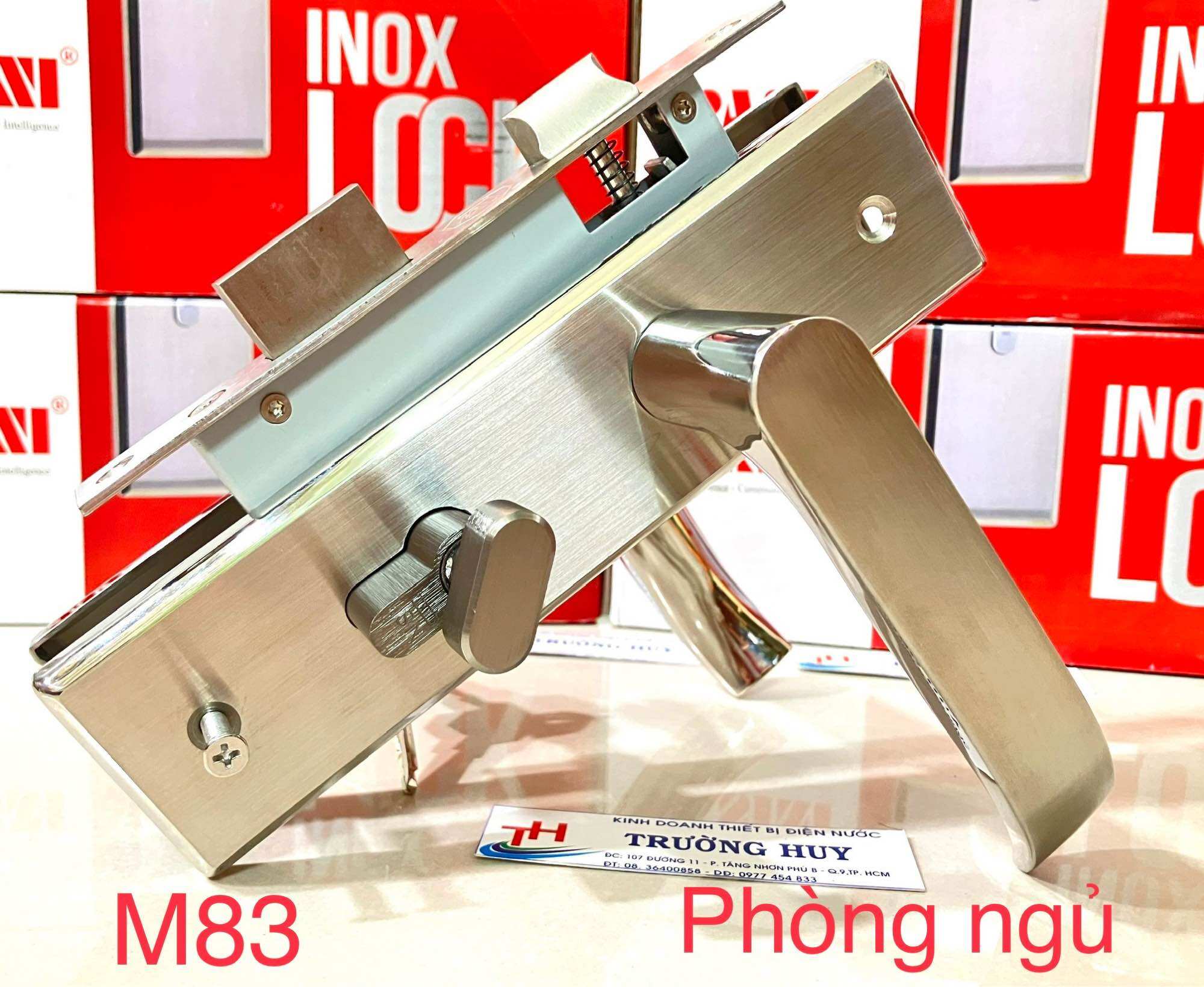 M83 khoá tay gạt phòng ngủ dài 20cm inox sus 304 pasini - bảo hành 1 năm