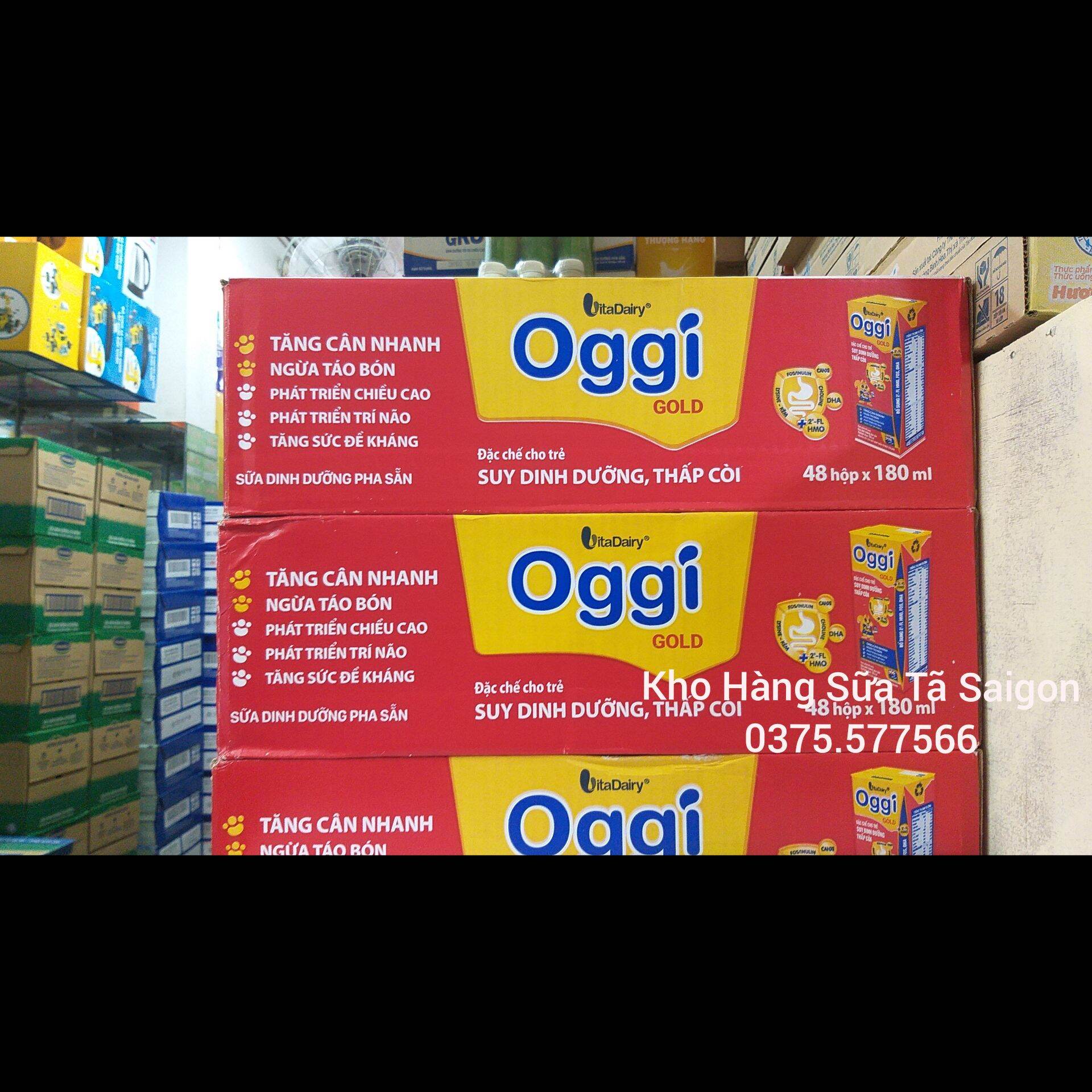 Sữa Oggi nước thùng 48 hộp x 180ml