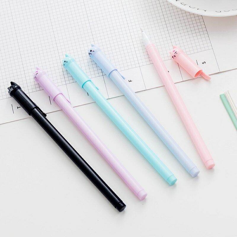 Bút mực gel hình mặt mèo dễ thương