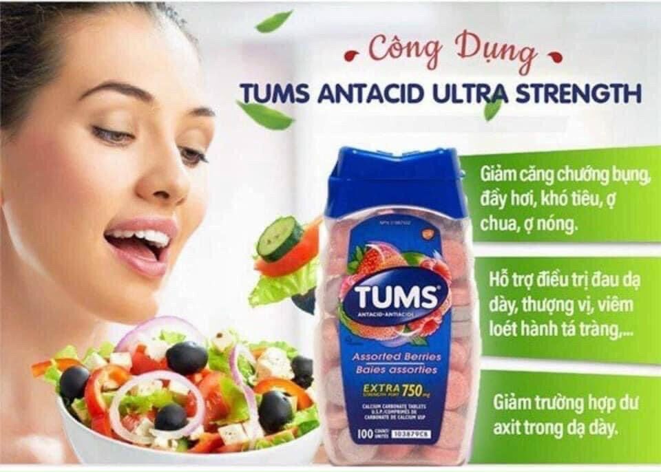 Kẹo tums 100 viên của mỹ