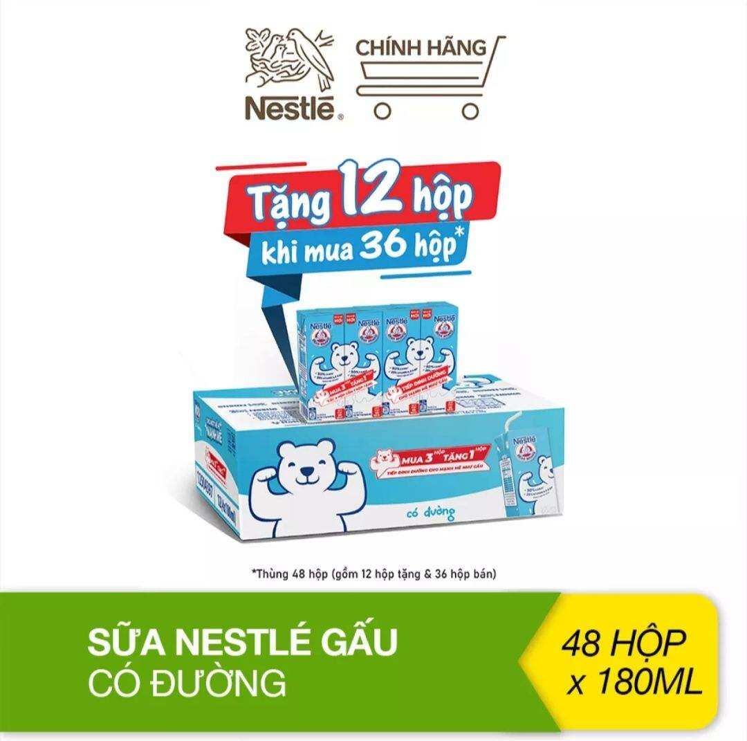 Combo 1 Lốc Sữa Nestle' Gấu Có Đường 115ml