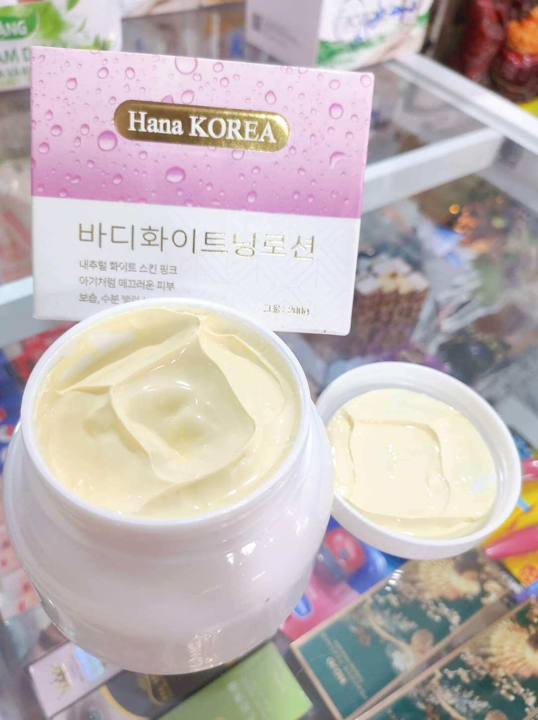 Kem body siêu trắng toàn thân hana korea 200g