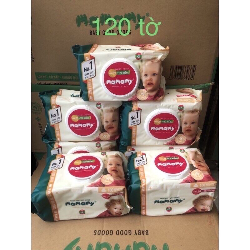 1 thùng khăn giấy ướt Mamamy 24 gói . không mùi. Hàng chính hãng.