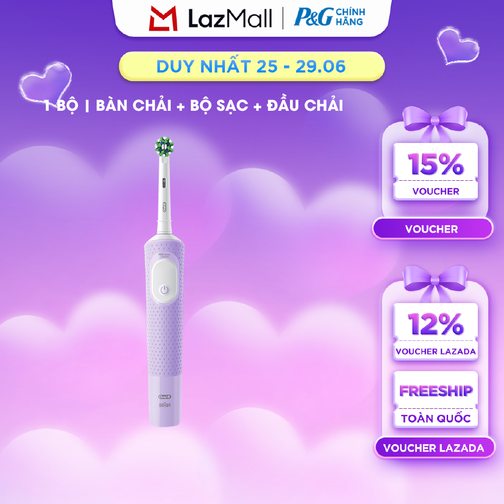 Bộ bàn chải điện Oral-B Vitality Pro LiLac