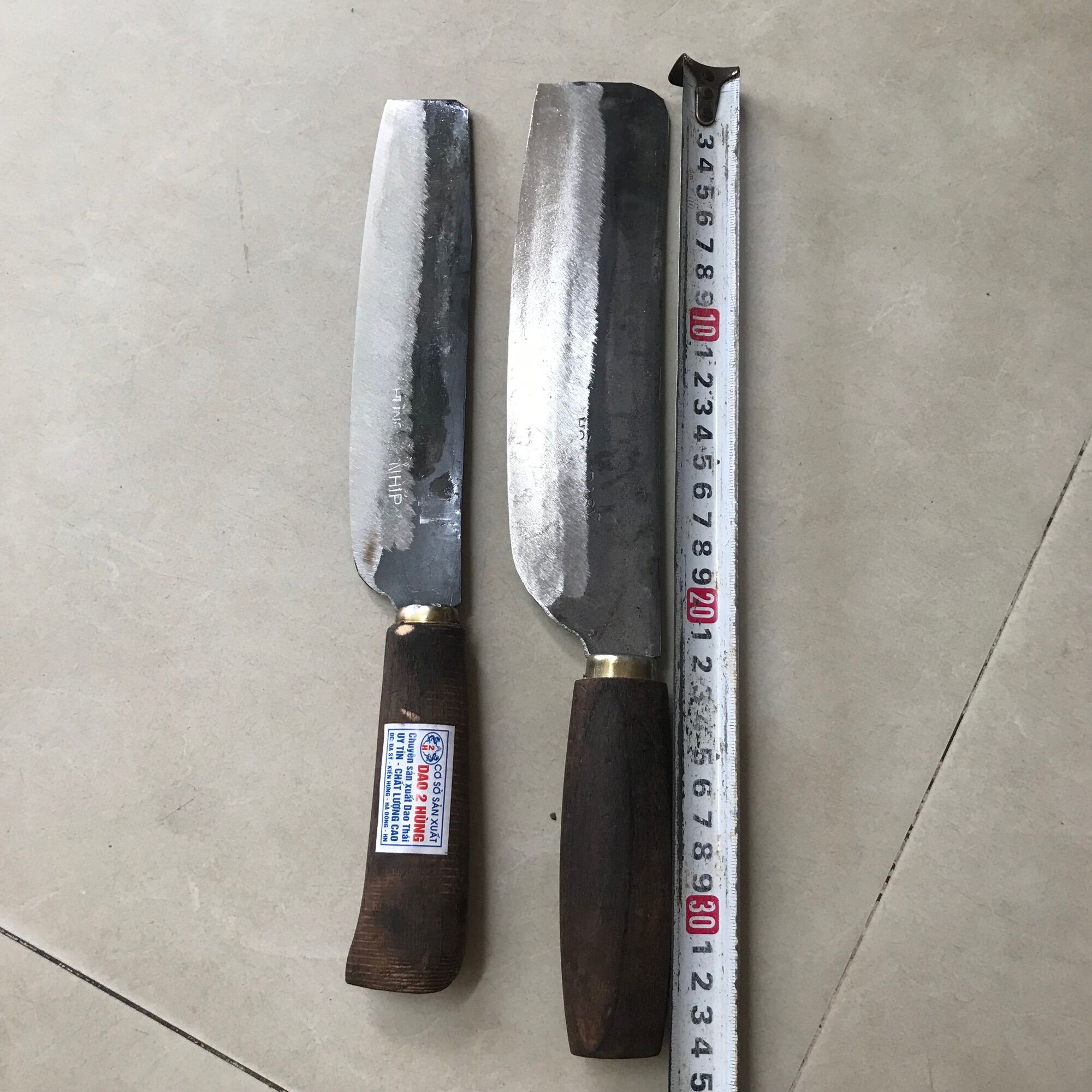 Dao thái thịt làm bếp làng nghề đa sỹ làm bằng nhíp xe 100% siêu sắc bén