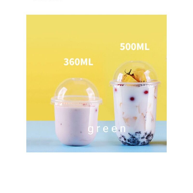 Set 10 Bộ ly bầu cốc bầu cốc chữ u đựng tàu hũ trà sữa