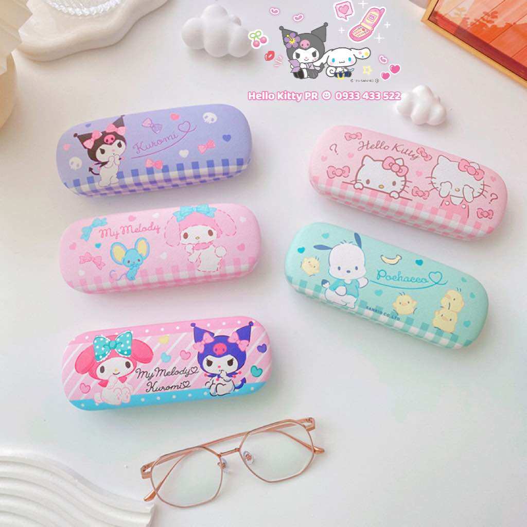 Hộp đựng mắt kính hello kitty - doraemon