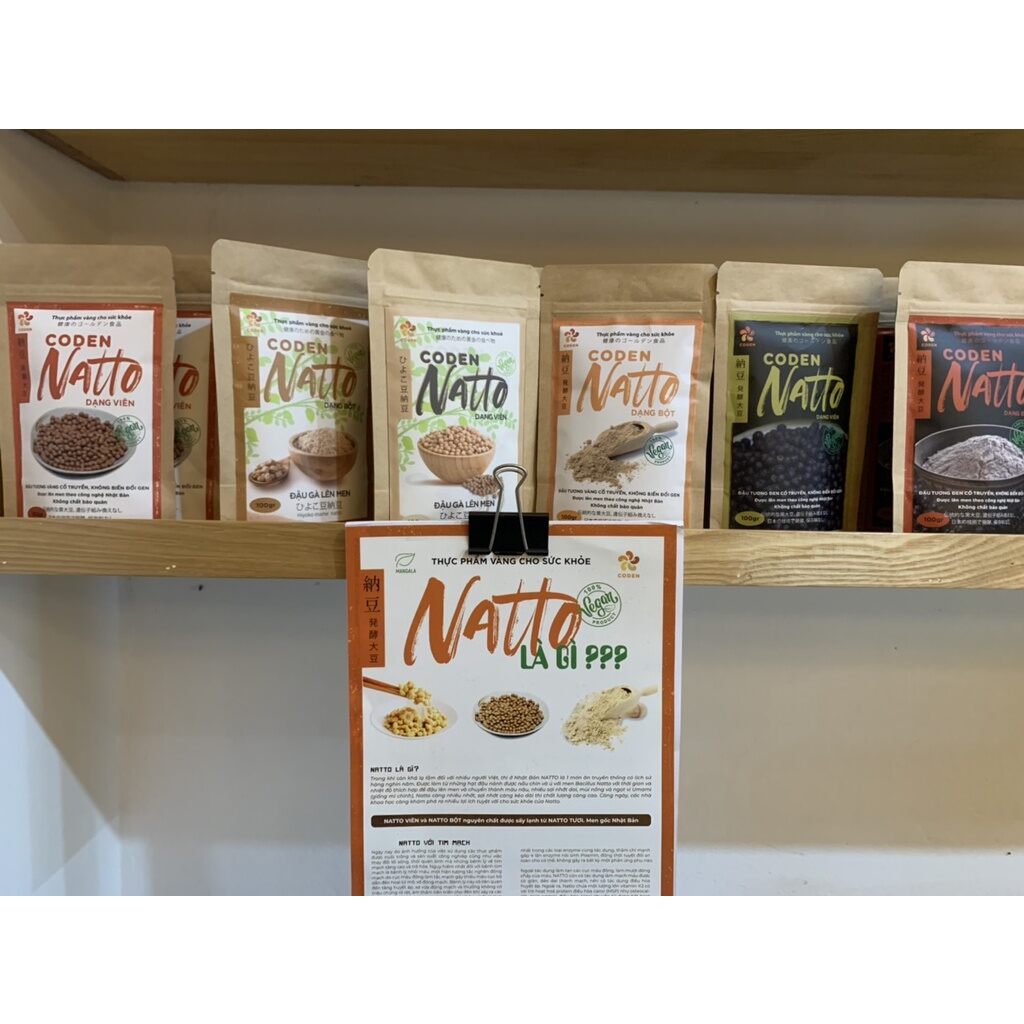 Natto đậu gà dạng viên/bột, túi 100g