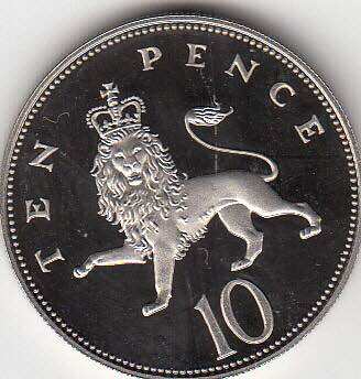 Đồng xu 10 pence của Anh 1992 - 1997
