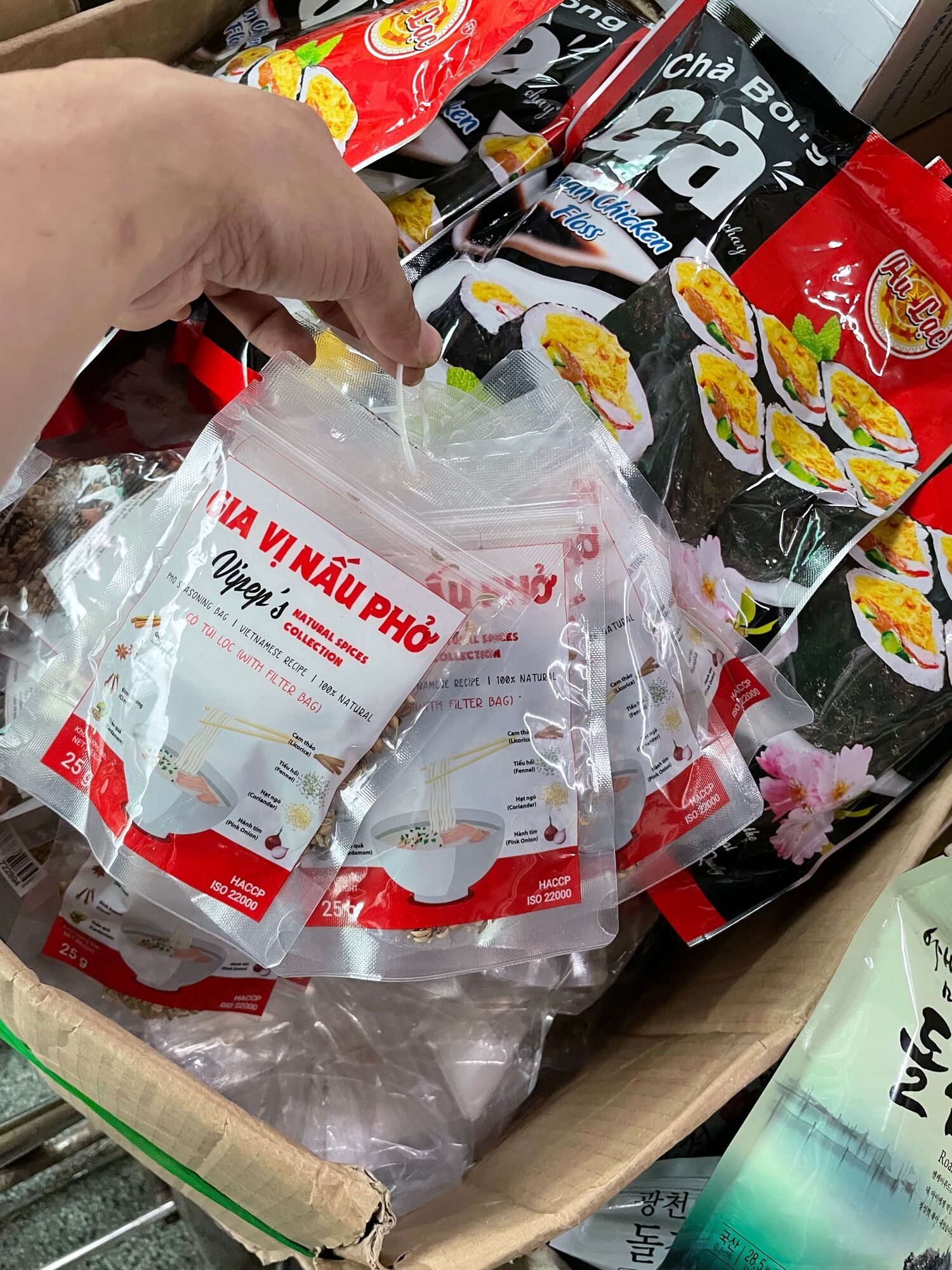 1gói gia vị nấu phở vipep 25gram có túi lọc