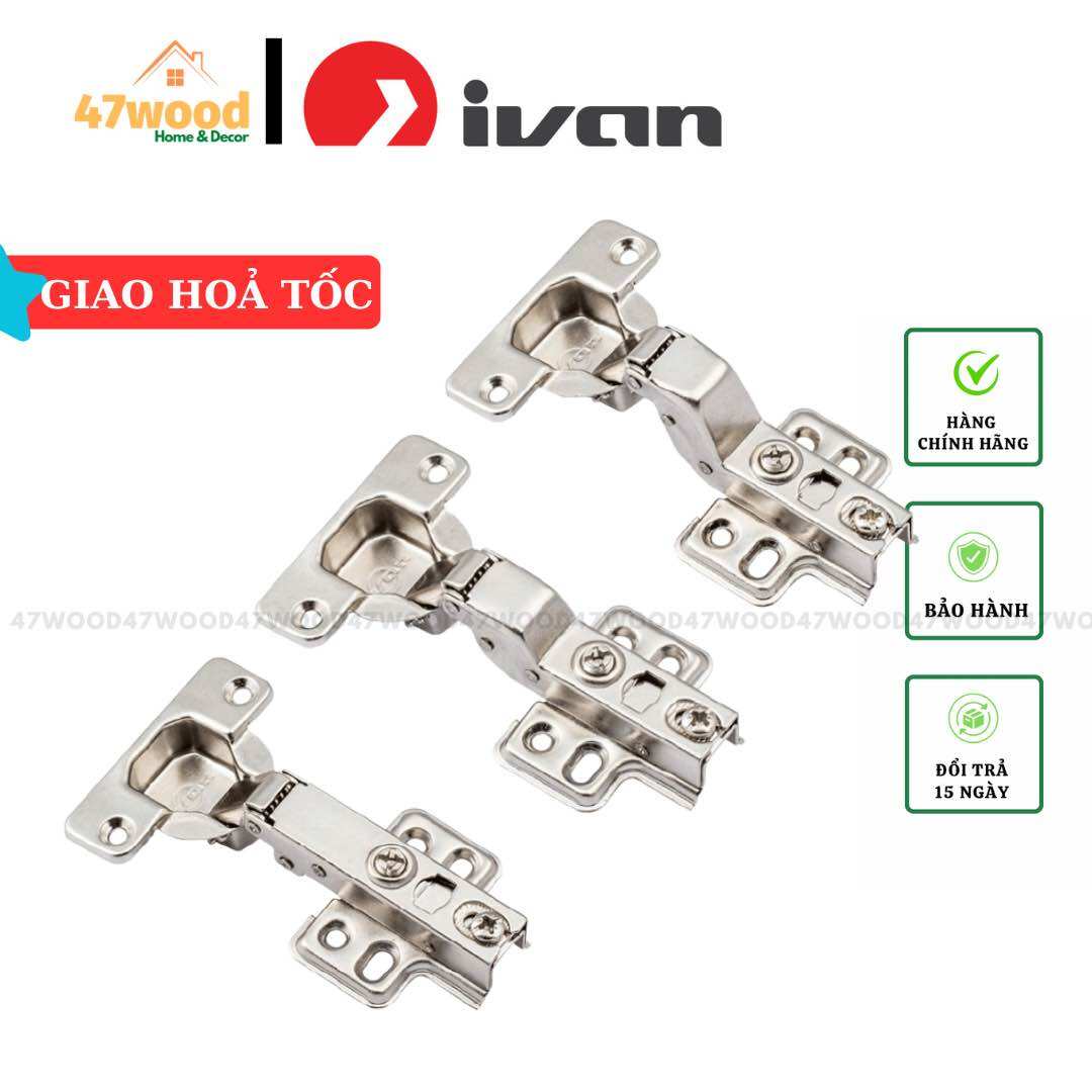 Bản lề cửa tủ, bản lề bật hơi IVAN giảm chấn 3 kiểu - Phụ kiện nội thất 47wood