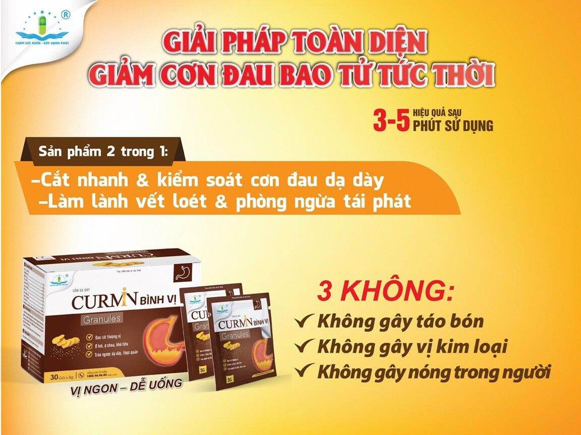 Cốm Dạ Dày CURMIN BÌNH VỊ Granules H/30goi