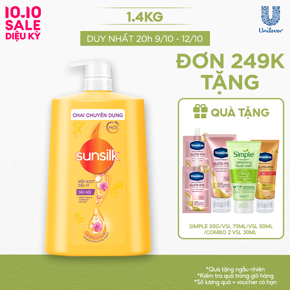 Dầu gội Sunsilk Mềm Mượt Diệu Kỳ 1400g