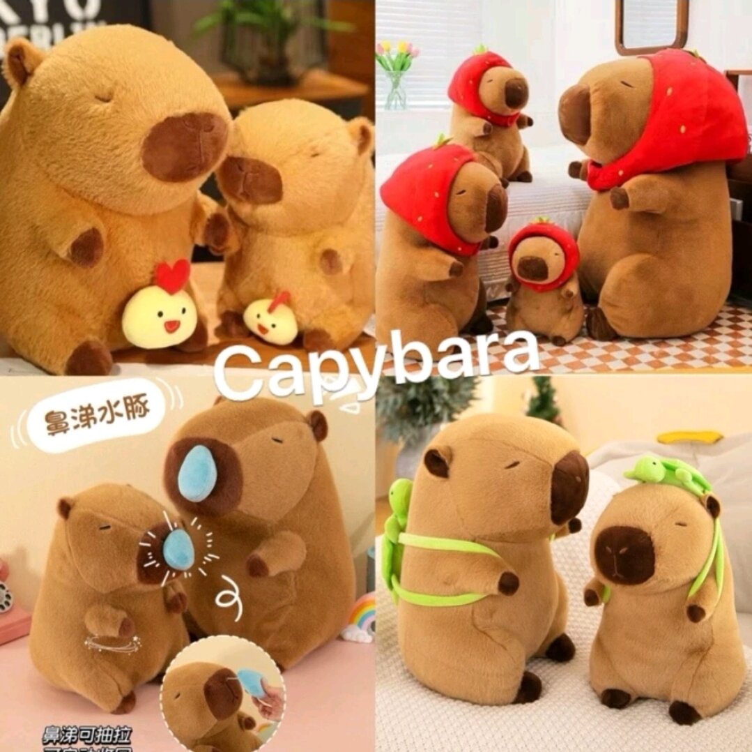 Gấu bông chuột lang capybara sổ mũi siêu đáng yêu .gấu bông capybara sổ mũi