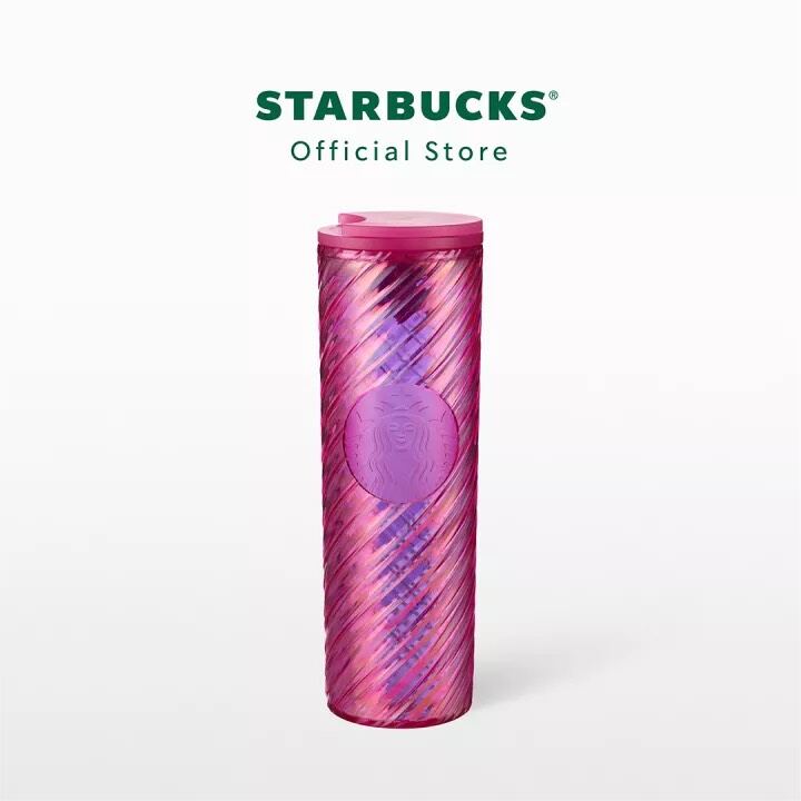 Bình Tumbler Starbucks Textured Sangria 16oz - Tặng Kèm Túi Vải Starbucks Chính Hãng
