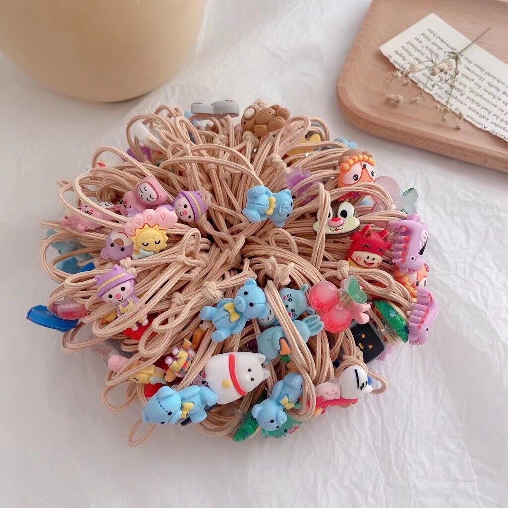 SET 5 DÂY THUN BUỘC TÓC NỮ HOA CÚC ĐẸP DỄ THƯƠNG