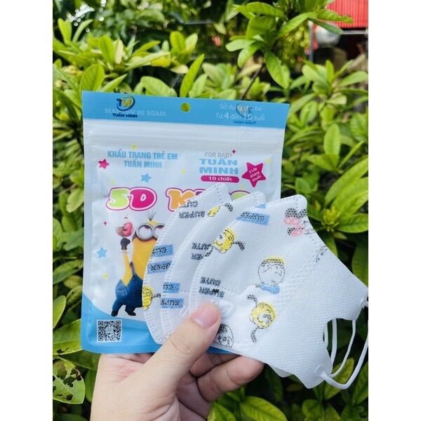 Sỉ 100 khẩu trang 5d cho bé 4-10 tuổi