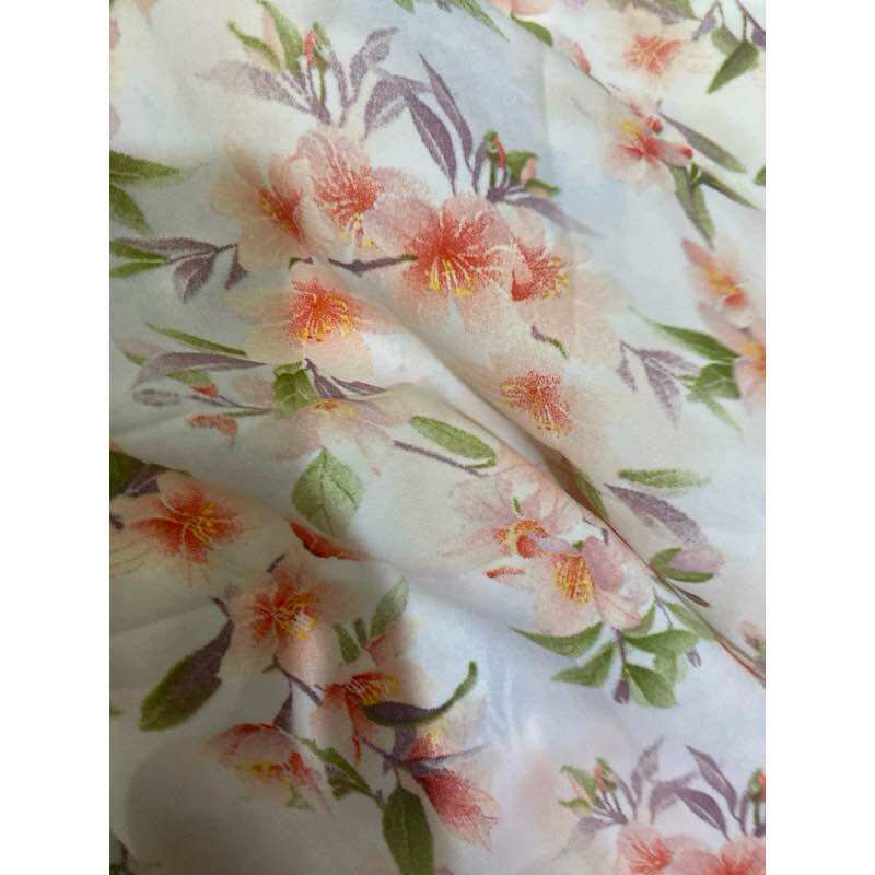 2m x 1m5 vải lụa mango hoa xinh sang đẹp