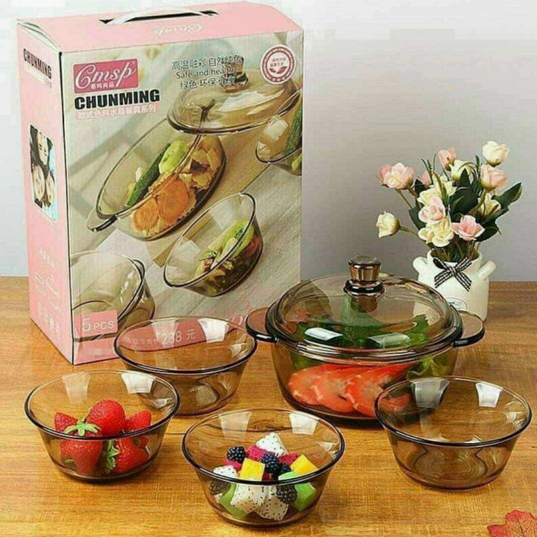Bộ xong và bát thủy tinh