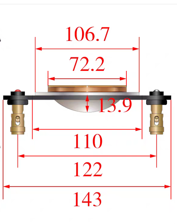 Coil treble 750 PA (72.2mm) dây đồng tròn