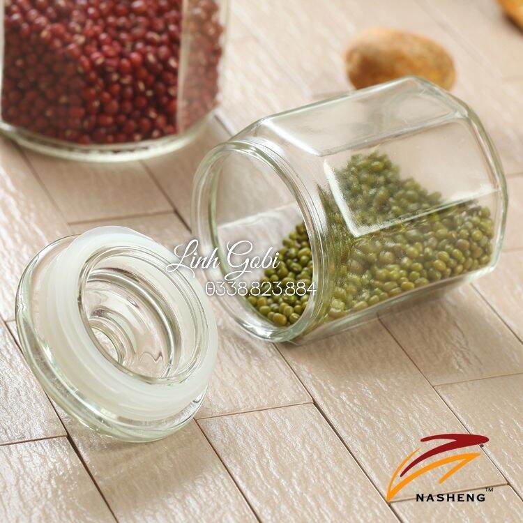 Lọ thủy tinh đựng gia vị , lọ lục lăng