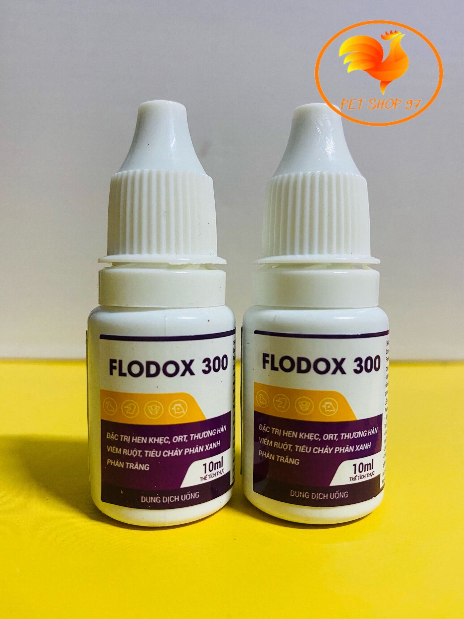 FLODOX 300 chai 10ml hen khẹc, khò khè, tiêu chảy phân xanh phân trắng gà đá