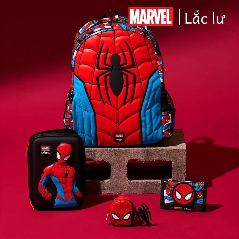 Smiggle Siêu Anh Hùng Marvel Học Người Sắt Người Nhện Nhẹ Giảm Tải Ba Lô Cho Bé Trai 6-12 Tuổi