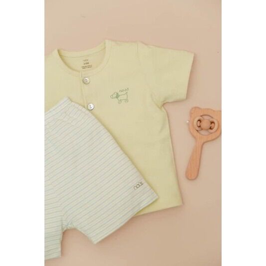 Bộ cộc tay cài giữa nous (6m-12m)