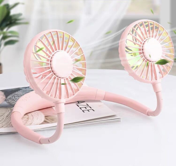 Quạt mini đeo cổ 3 cấp độ có sạc bin