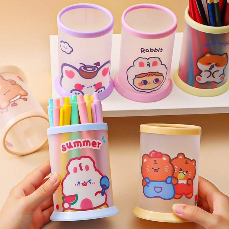 Hộp đựng bút tự ráp hoạ tiết hoạt hình đáng yêu