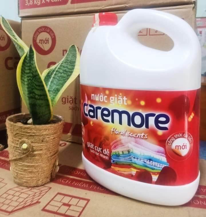 Nước giặt quần áo Caremore đỏ 3.8kg
